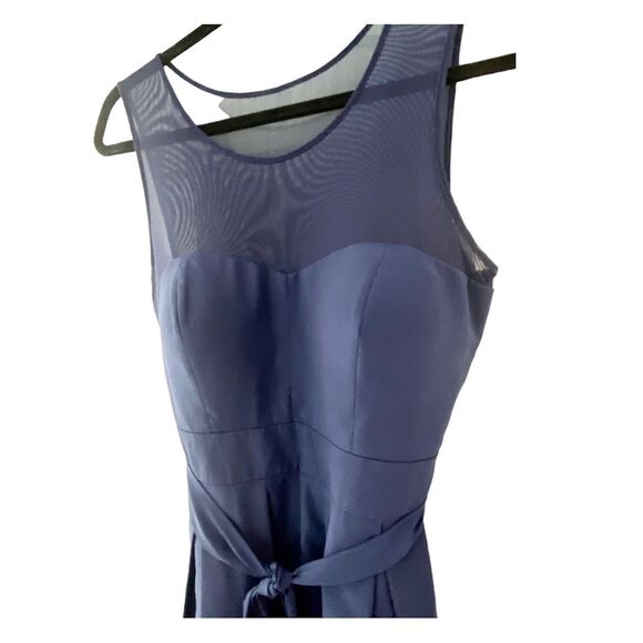 Guess Los Angeles, Navy Multi Mesh Dress Size 6 Party CocktaiL Mini - Picture 5 of 14